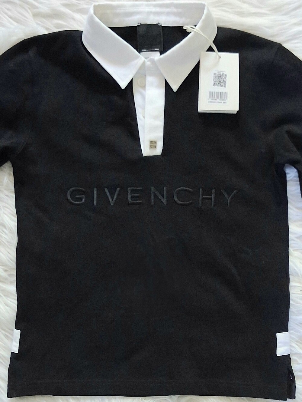 Authentic Givenchy Kids Black Long Sleeve Polo-Size 5T-NWT